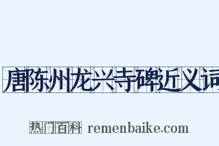 唐陈州龙兴寺碑近义词是什么意思的图片